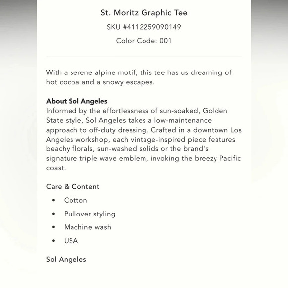 Anthropologie Sol Angeles St. Moritz Graphic Tee - Picture 4 of 4